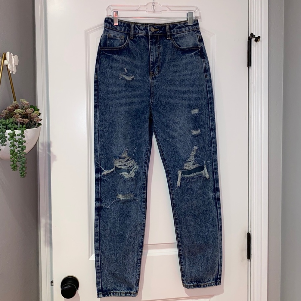 ripped mom jeans